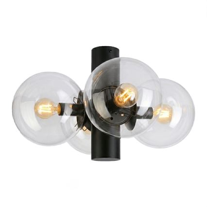 Plafondlamp SFERIO 4xE14/5W/230V zwart/helder
