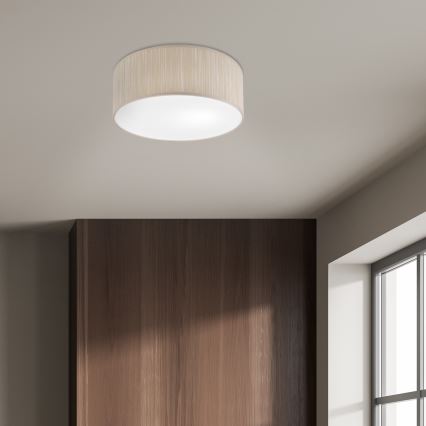 Plafondlamp SIRJA 1xE27/15W/230V Ø 35 cm beige
