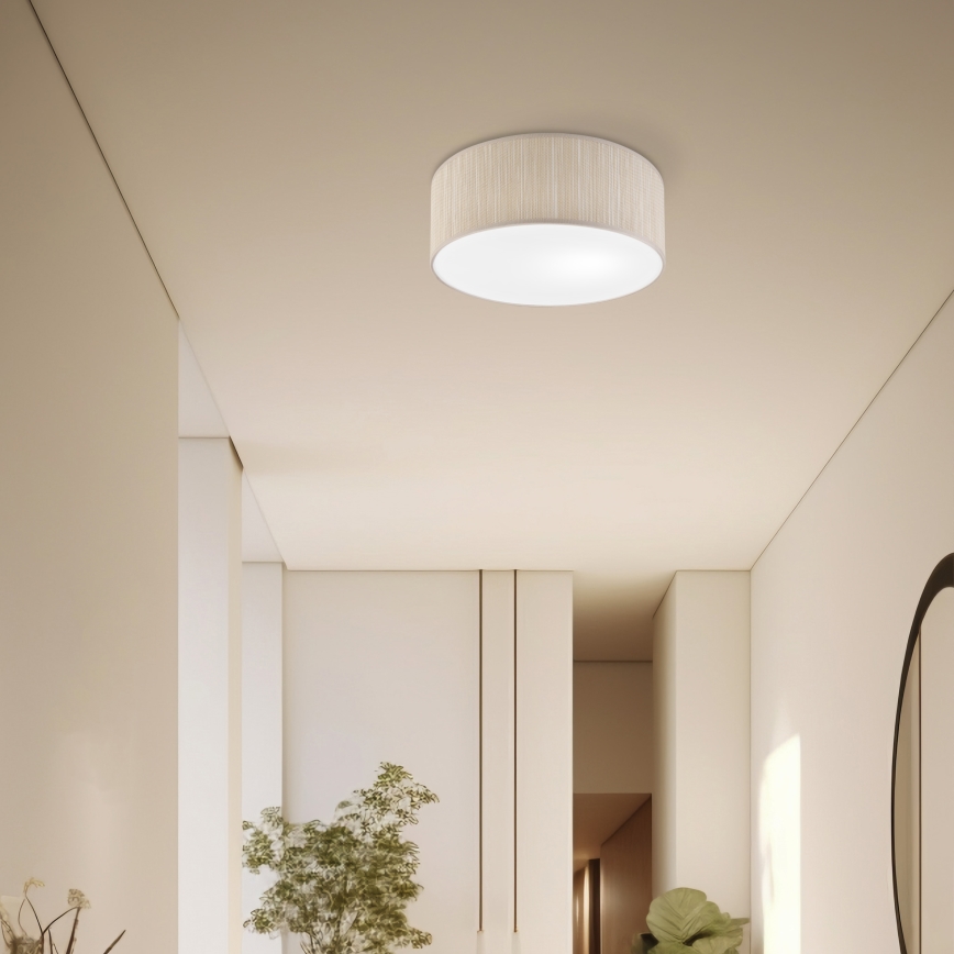 Plafondlamp SIRJA 1xE27/15W/230V Ø 35 cm beige