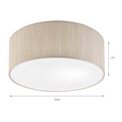 Plafondlamp SIRJA 1xE27/15W/230V Ø 35 cm beige