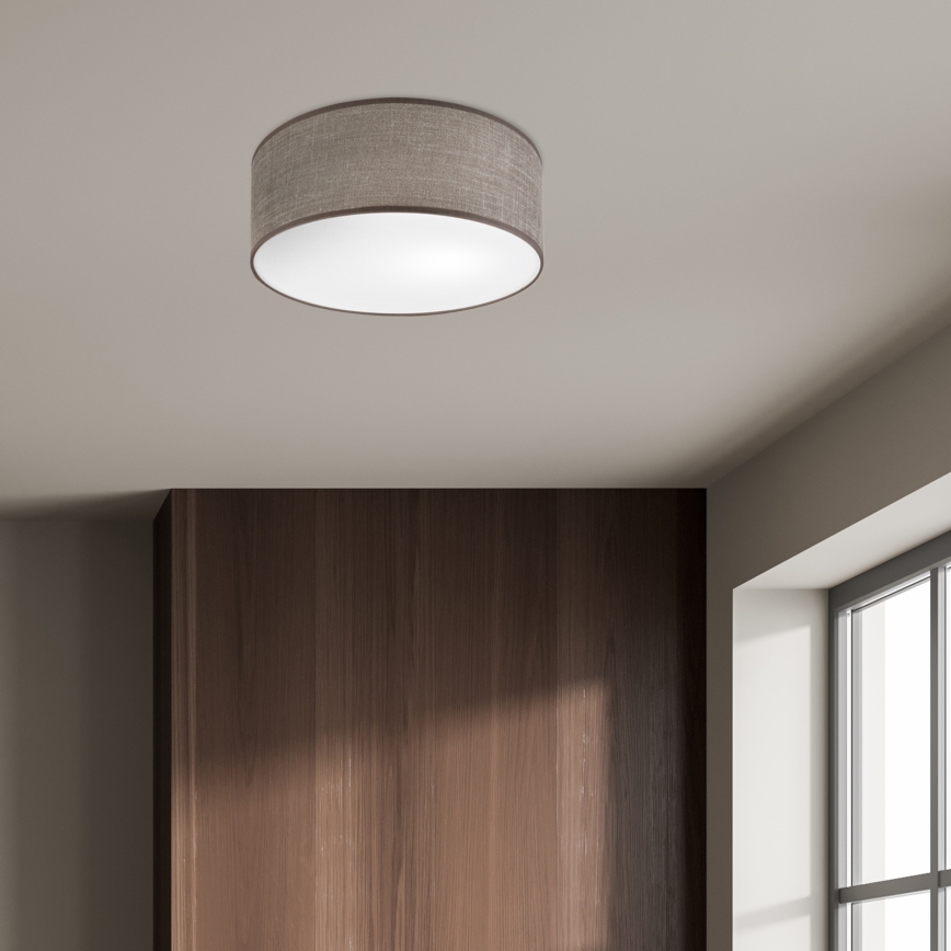 Plafondlamp SIRJA 1xE27/15W/230V Ø 35 cm bruin
