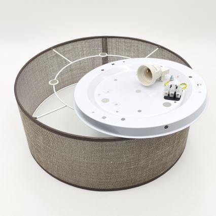 Plafondlamp SIRJA 1xE27/15W/230V Ø 35 cm bruin