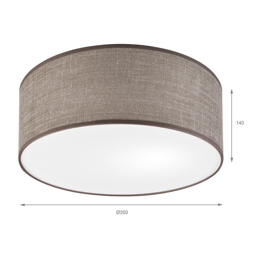 Plafondlamp SIRJA 1xE27/15W/230V Ø 35 cm bruin