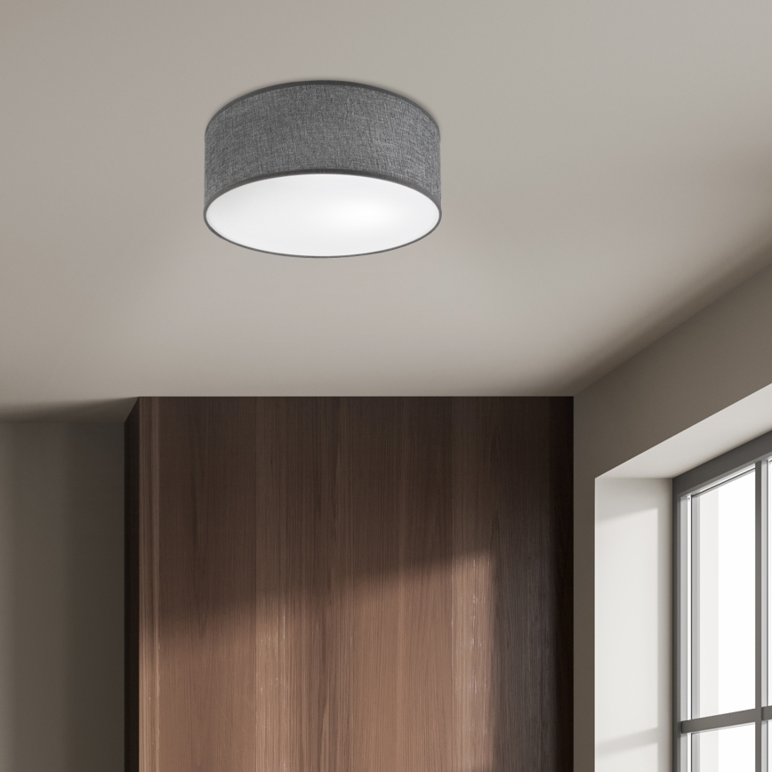 Plafondlamp SIRJA 1xE27/15W/230V Ø 35 cm grijs