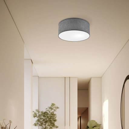 Plafondlamp SIRJA 1xE27/15W/230V Ø 35 cm grijs