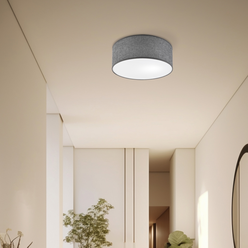 Plafondlamp SIRJA 1xE27/15W/230V Ø 35 cm grijs