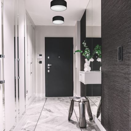 Plafondlamp SIRJA 1xE27/60W/230V Ø 35 cm zwart