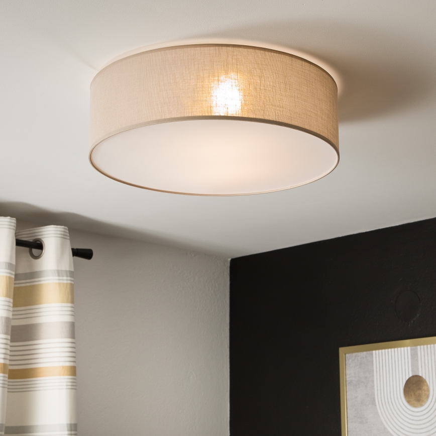 Plafondlamp SIRJA 2xE27/15W/230V Ø 45 cm beige