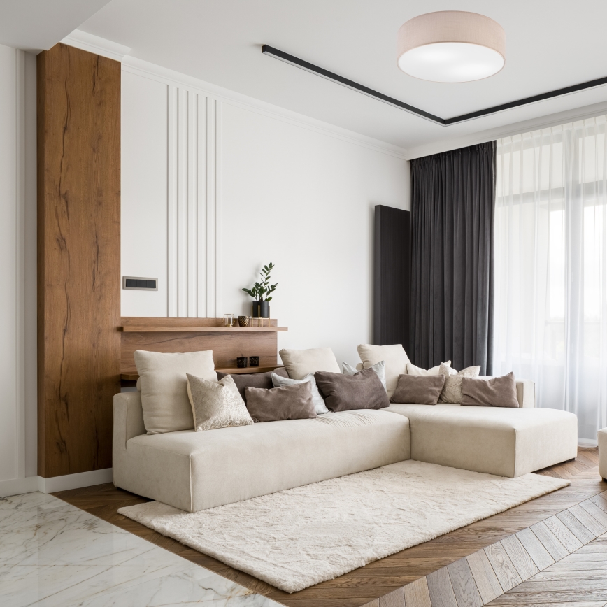 Plafondlamp SIRJA 2xE27/15W/230V Ø 45 cm beige