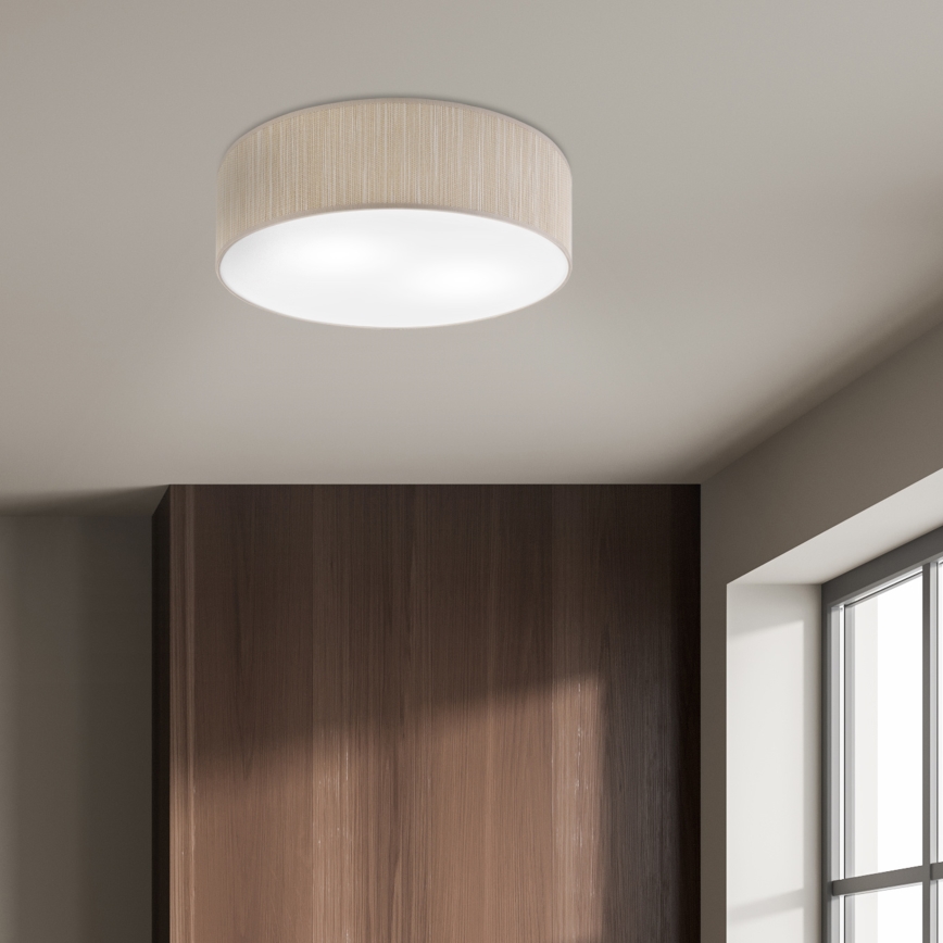 Plafondlamp SIRJA 2xE27/15W/230V Ø 45 cm beige