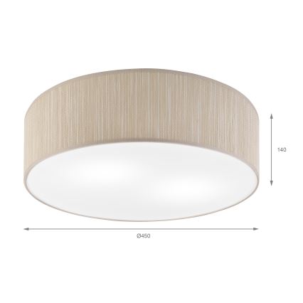 Plafondlamp SIRJA 2xE27/15W/230V Ø 45 cm beige