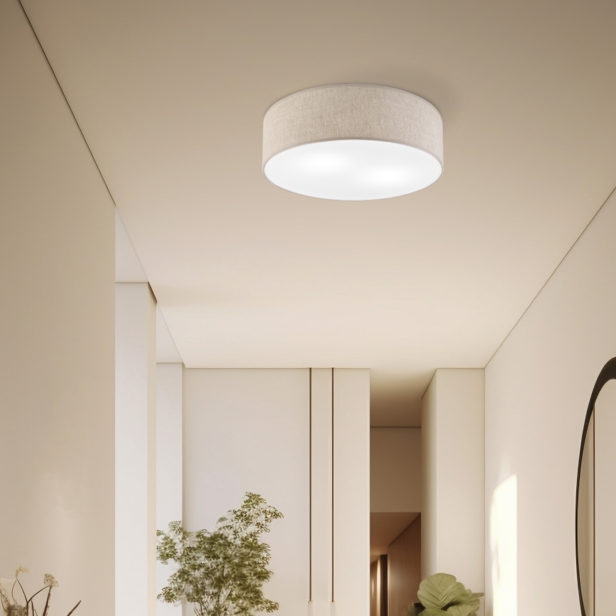 Plafondlamp SIRJA 2xE27/15W/230V Ø 45 cm beige