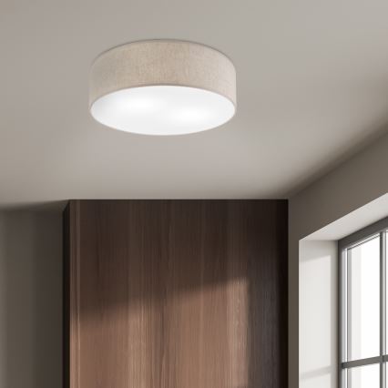 Plafondlamp SIRJA 2xE27/15W/230V Ø 45 cm beige
