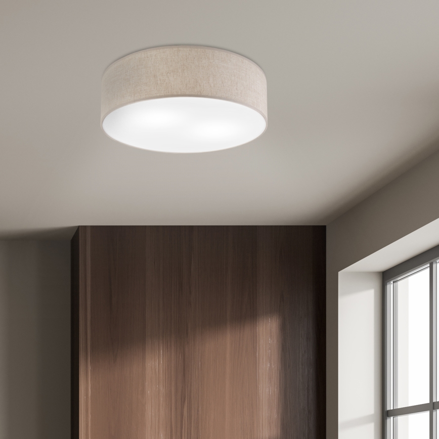 Plafondlamp SIRJA 2xE27/15W/230V Ø 45 cm beige