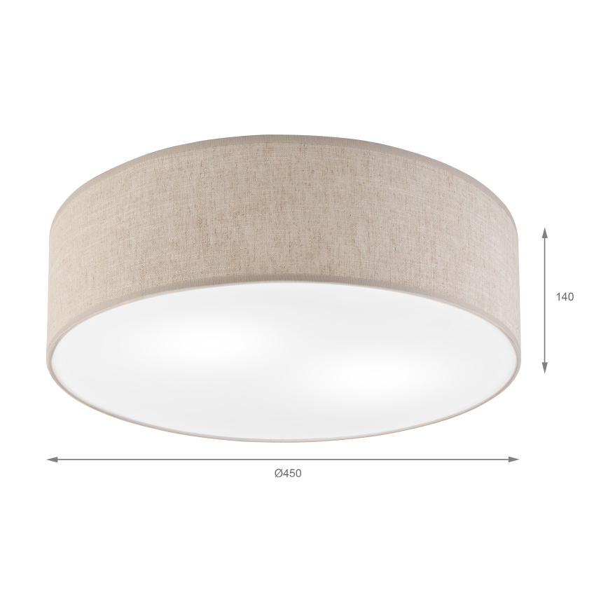 Plafondlamp SIRJA 2xE27/15W/230V Ø 45 cm beige