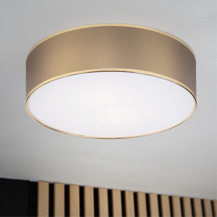 Plafondlamp SIRJA 2xE27/15W/230V Ø 45 cm bruin/goud