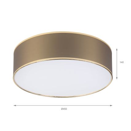 Plafondlamp SIRJA 2xE27/15W/230V Ø 45 cm bruin/goud
