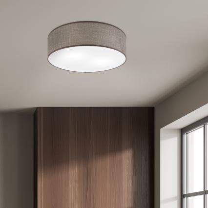 Plafondlamp SIRJA 2xE27/15W/230V Ø 45 cm bruin