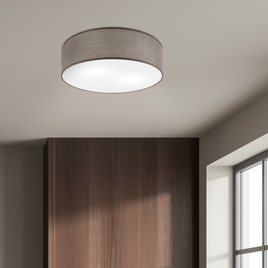 Plafondlamp SIRJA 2xE27/15W/230V Ø 45 cm bruin