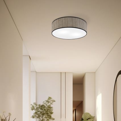 Plafondlamp SIRJA 2xE27/15W/230V Ø 45 cm bruin