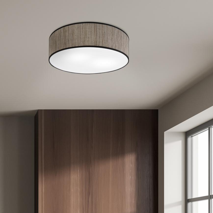 Plafondlamp SIRJA 2xE27/15W/230V Ø 45 cm bruin