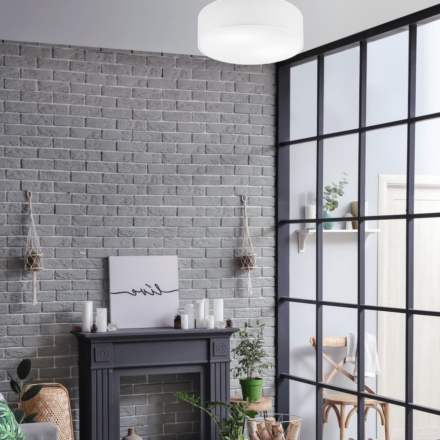 Plafondlamp SIRJA 2xE27/15W/230V Ø 45 cm wit