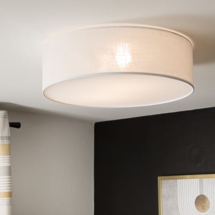 Plafondlamp SIRJA 2xE27/60W/230V d. 45 cm wit