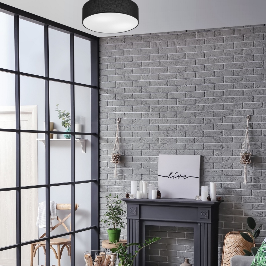Plafondlamp SIRJA 2xE27/60W/230V Ø 45 cm zwart