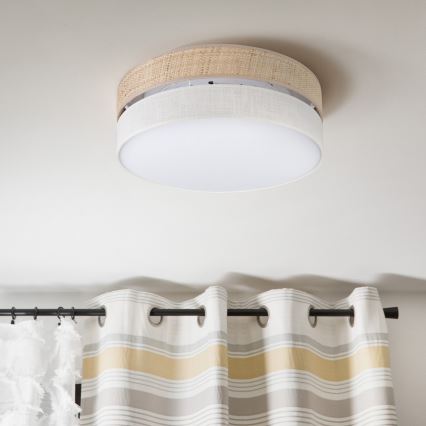 Plafondlamp SIRJA BOHO 2xE27/15W/230V Ø 45 cm beige/crème