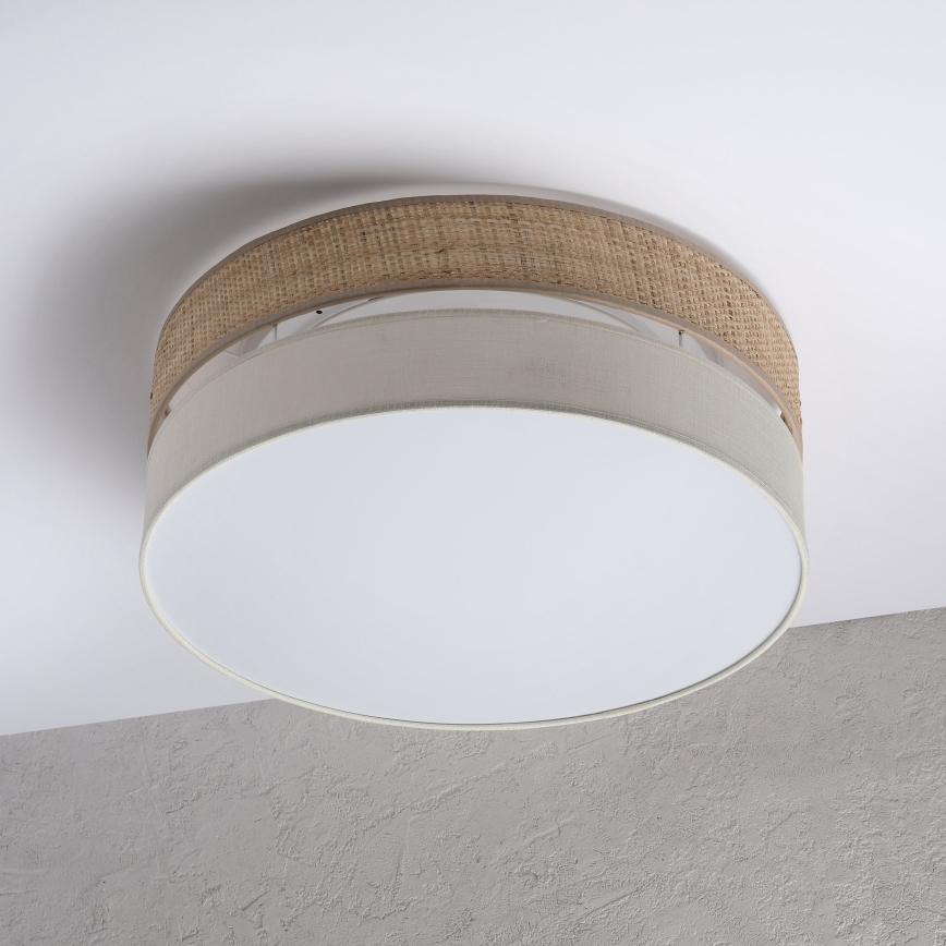 Plafondlamp SIRJA BOHO 2xE27/15W/230V Ø 45 cm beige/crème