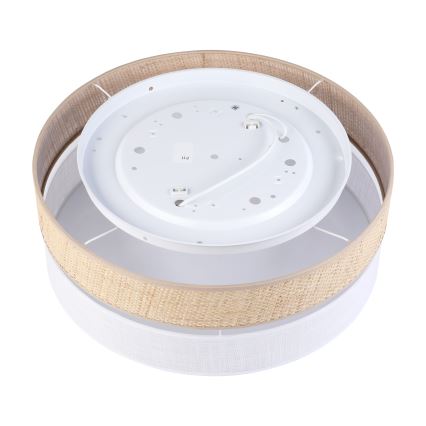 Plafondlamp SIRJA BOHO 2xE27/15W/230V Ø 45 cm beige/wit