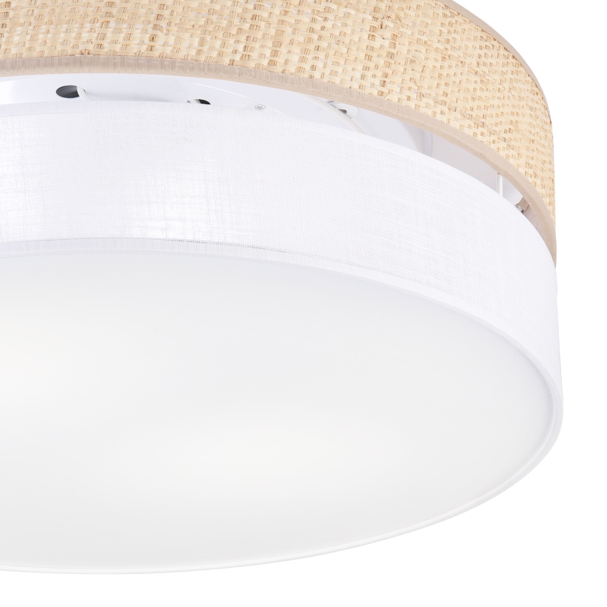 Plafondlamp SIRJA BOHO 2xE27/15W/230V Ø 45 cm beige/wit