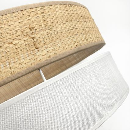 Plafondlamp SIRJA BOHO 2xE27/15W/230V Ø 45 cm beige/wit