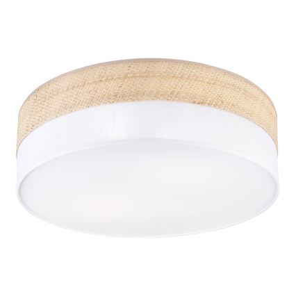 Plafondlamp SIRJA BOHO 2xE27/15W/230V Ø 45 cm beige/wit