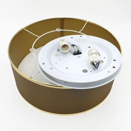 Plafondlamp SIRJA DOUBLE 2xE14/15W/230V Ø 35 cm bruin/goud