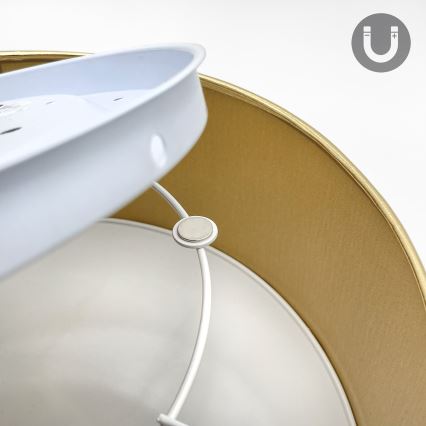 Plafondlamp SIRJA DOUBLE 2xE14/15W/230V Ø 35 cm bruin/goud