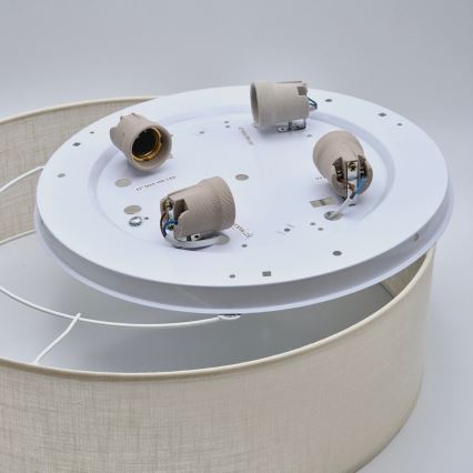 Plafondlamp SIRJA DOUBLE 4xE27/15W/230V diameter 45 cm crème