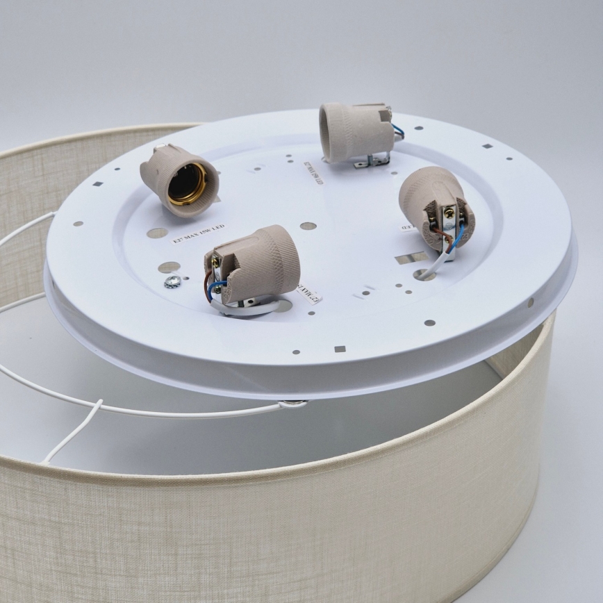 Plafondlamp SIRJA DOUBLE 4xE27/15W/230V diameter 45 cm crème