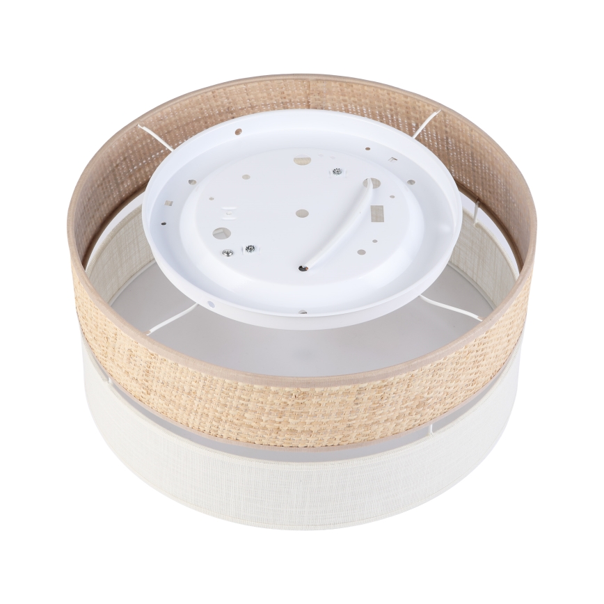 Plafondlamp SIRJA DOUBLE BOHO 2xE14/15W/230V Ø 35 cm beige/crème