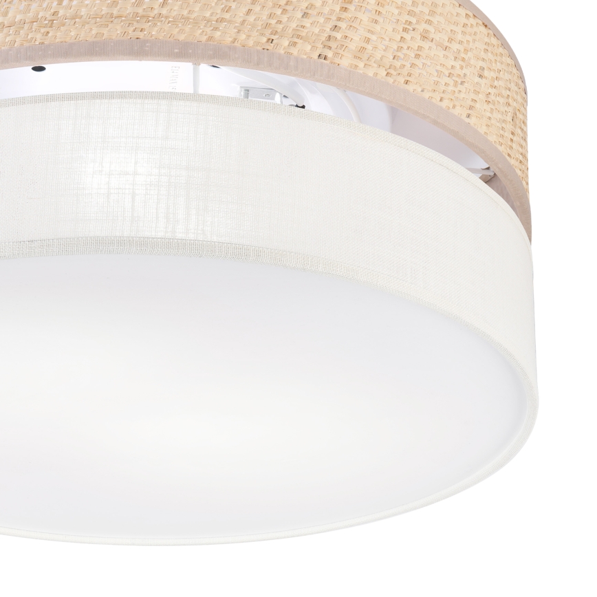 Plafondlamp SIRJA DOUBLE BOHO 2xE14/15W/230V Ø 35 cm beige/crème