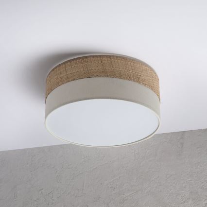 Plafondlamp SIRJA DOUBLE BOHO 2xE14/15W/230V Ø 35 cm beige/crème