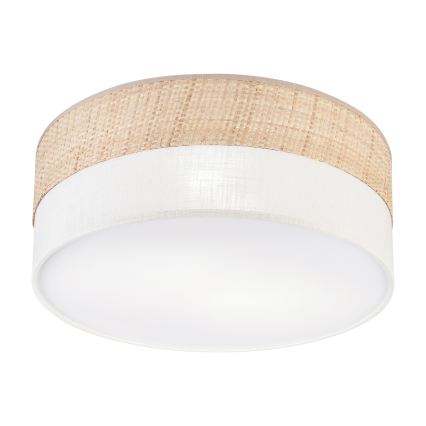 Plafondlamp SIRJA DOUBLE BOHO 2xE14/15W/230V Ø 35 cm beige/crème