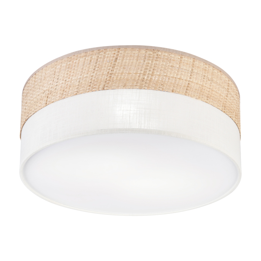 Plafondlamp SIRJA DOUBLE BOHO 2xE14/15W/230V Ø 35 cm beige/crème