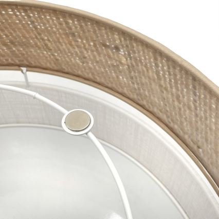 Plafondlamp SIRJA DOUBLE BOHO 2xE14/15W/230V Ø 35 cm beige/wit