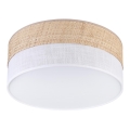 Plafondlamp SIRJA DOUBLE BOHO 2xE14/15W/230V Ø 35 cm beige/wit