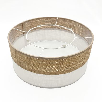 Plafondlamp SIRJA DOUBLE BOHO 2xE14/15W/230V Ø 35 cm beige/wit