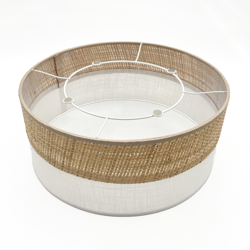 Plafondlamp SIRJA DOUBLE BOHO 2xE14/15W/230V Ø 35 cm beige/wit