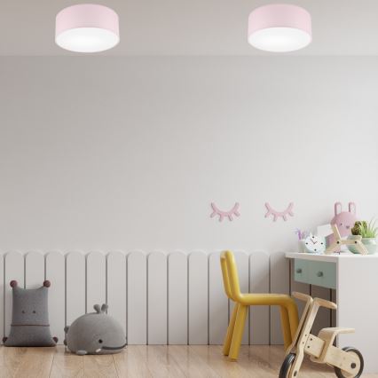 Plafondlamp SIRJA PASTEL 1xE27/60W/230V diameter 35 cm roze