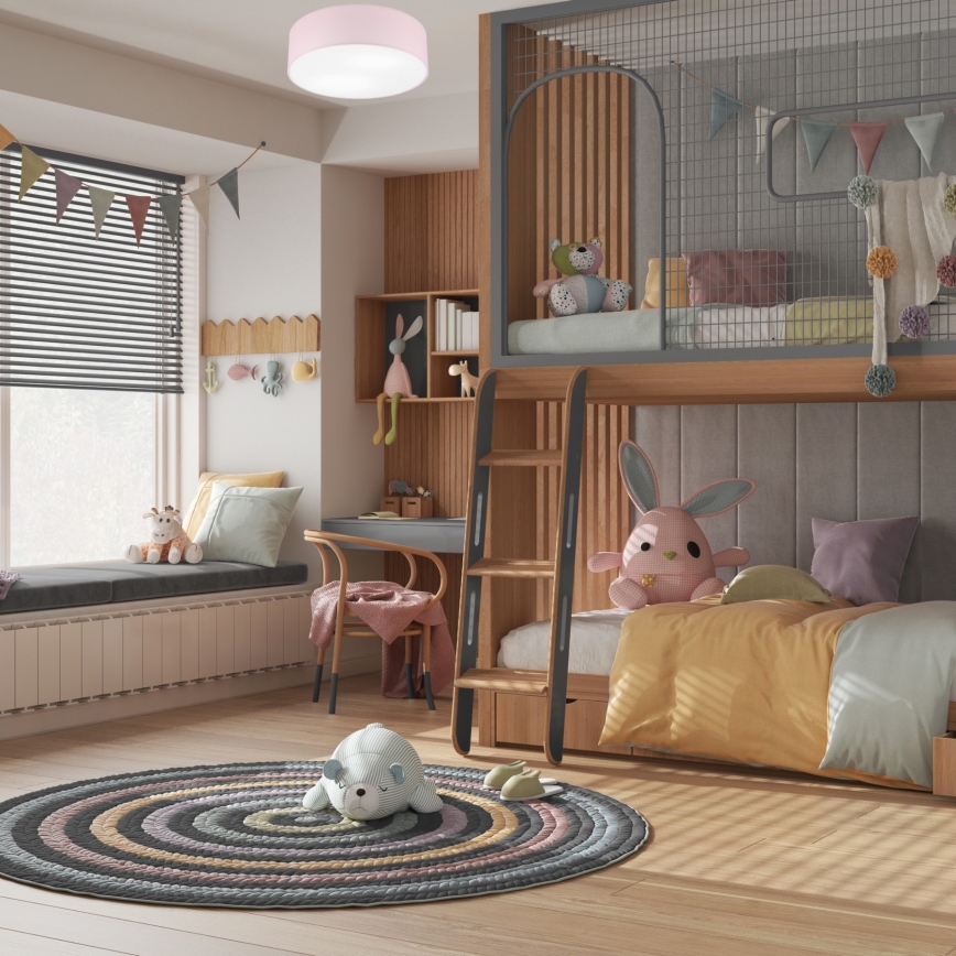 Plafondlamp SIRJA PASTEL 2xE27/15W/230V Ø 45 cm roze