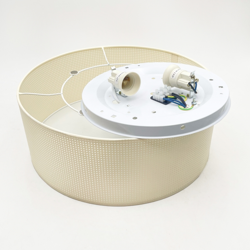 Plafondlamp SIRJA PLISADO 2xE27/15W/230V Ø 35 cm crème